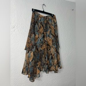 Snake print multicolor skirt